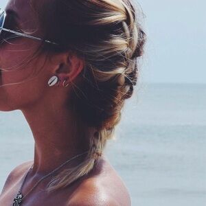 Shell Earrings Mermaid Seashell Post Earrings